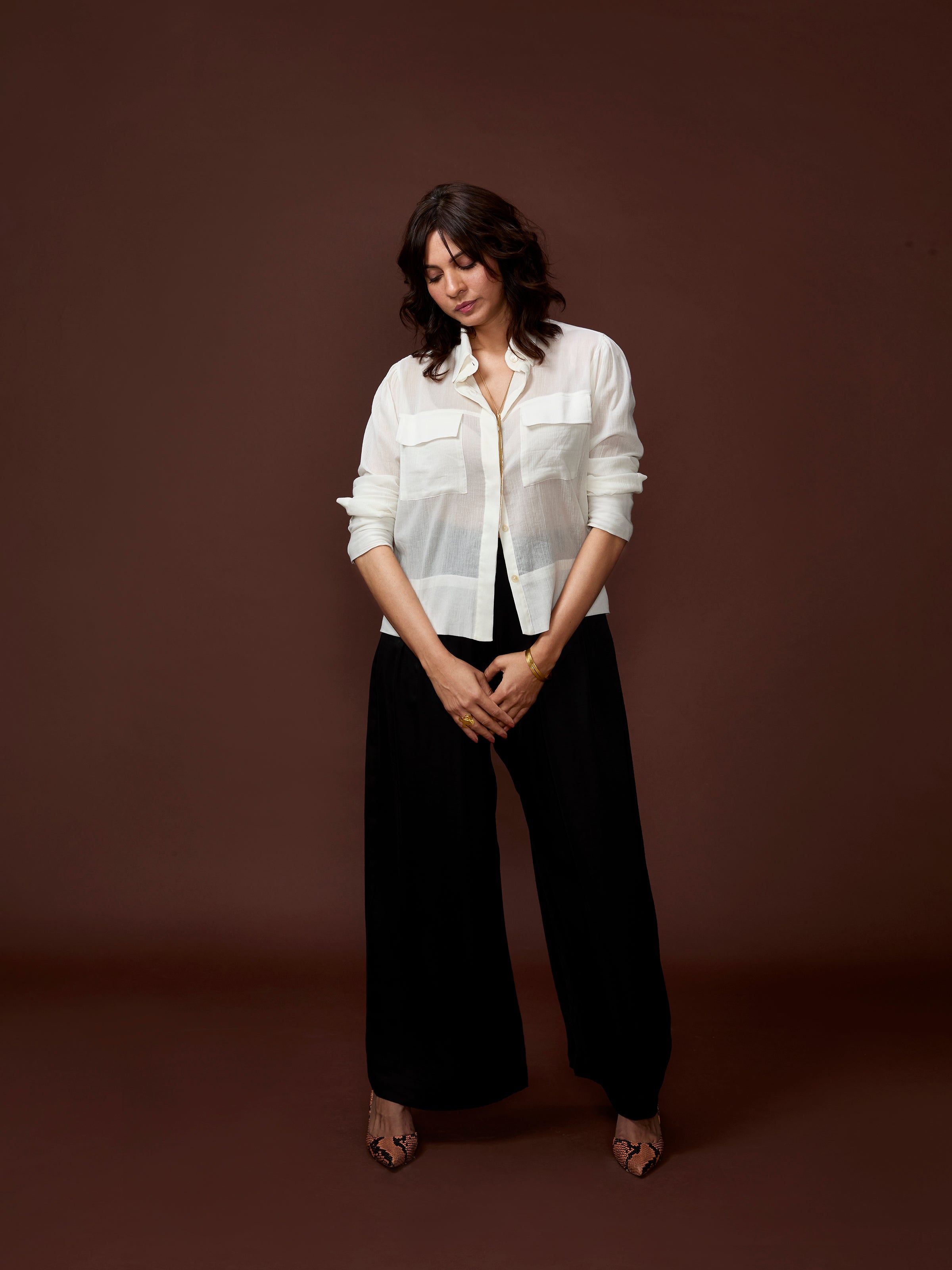 Black Luxe Flow Trousers